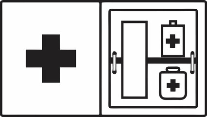 Obraz premium Illustration of various weighing scales and weights in black and white outline and solid shapes style design silhouette