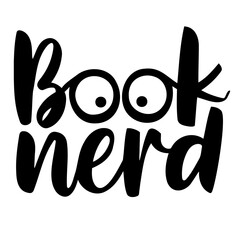 Book nerd text design with stylized eyes in black ink perfect for book lovers and reading enthusiasts alike