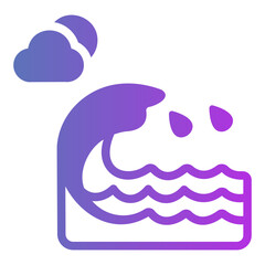 sea waves Gradient icon