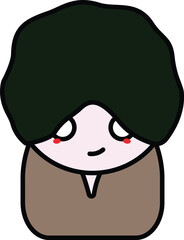 a happy and smiling cute character