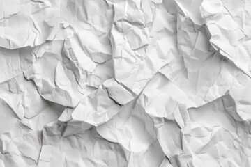 Obraz premium Abstract Crumpled White Paper Texture