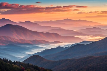 Obraz premium sunset in the mountains