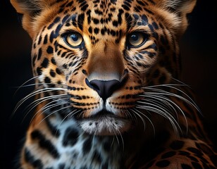 Obraz premium animal leopard background leather texture modern stylish print realistic design