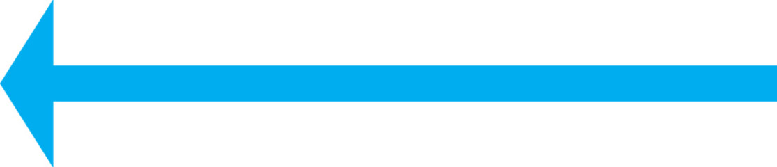 Obraz premium Long blue arrow icon vector . Blue long arrow icon. Long arrow icon. Blue long left arrow vector icon. Blue long arrow pointing to the left. Straight long arrow icon on white background . 