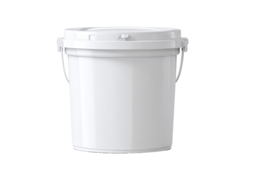 White plastic bucket with lid and handles (1)