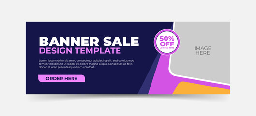 Obraz premium Sale banner template design