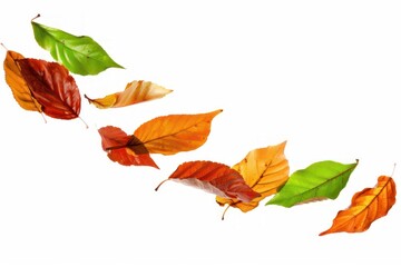 Autumn leaves flying leaf arrangement photography.