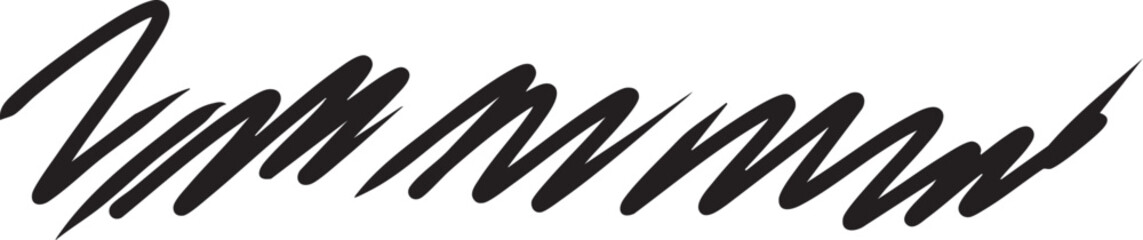 Hand-drawn marks, strokes, rough, horizontal scribbled lines.