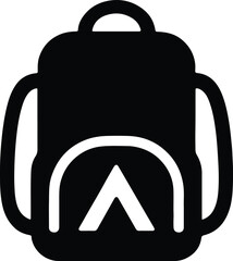 Silhouette backpack school bag simple modern style vector illustrator