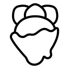 strawberry chocolate Line Icon