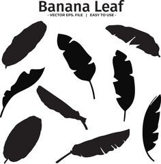 lineart banana leaf icons