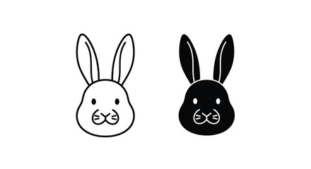 Obraz premium Rabbit Character Icons