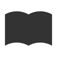 Flat design vector illustration of a black silhouette icon of an open book (開いた本の黒いシルエットアイコンのフラットデザインベクターイラスト)