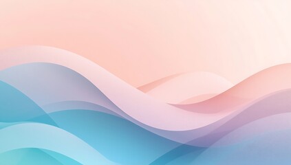 Fototapeta premium Abstract background with pastel colors and flowing wave shapes in a smooth gradient style