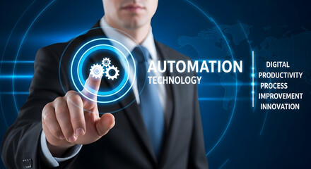 Professional using automation technology to enhance digital productivity and innovation now