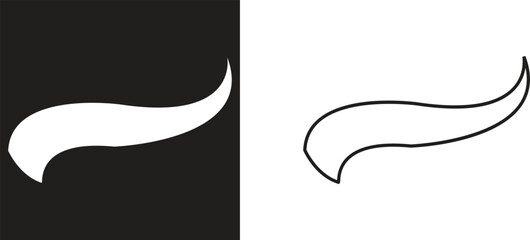 Swoosh Icons Vector Set, Collection and Group, Speed Motion Swirl Curves, Dynamic Wave Tail Shapes, Minimal Flat Line Style, Monochrome Silhouette Graphic Bundle for Logo, Sport and Abstract Design