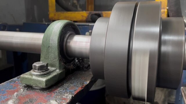 Pillow block bearings hold the shaft rotation at high speeds to keep it stable and centered