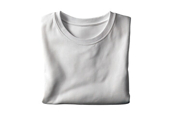 Folded white t-shirt, top view (1)