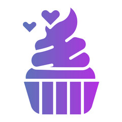 cup cake Gradient icon