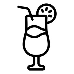 lemon juice Line Icon
