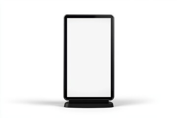 Tall vertical digital display screen isolated on white background