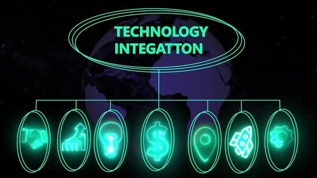 Technological integration of people and systems in modern business ,Business, Internet and network concept data transfer to multi devices futuristic technology abstract background