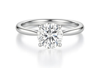 A Timeless Symbol of Love: A dazzling solitaire diamond ring sparkles with elegance, a perfect emblem of devotion and commitment.