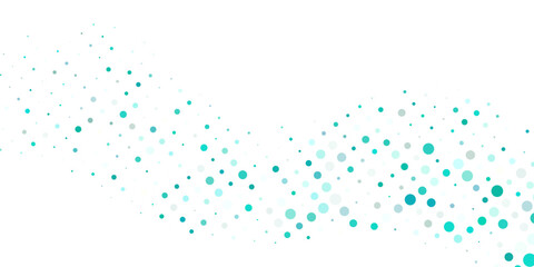 Light Blue, Green vector red pattern of geometric circles, shapes. Colorful mosaic banner. Geometric background with colored disks.