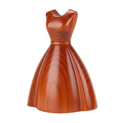 Elegant wooden dress form showcasing craftsmanship and classic design, perfect for fashion displays