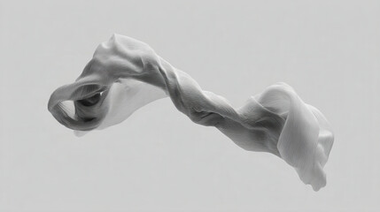 Obraz premium delicate flowing lines create illusion of movement against clean gray background