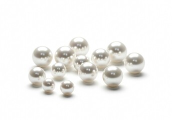 Pearls on white background isolated
