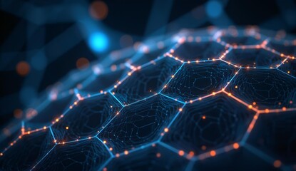 Hexagonal Network Structure with Illuminated Nodes