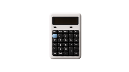 A centered view of calculator cover, white background --ar 16:9