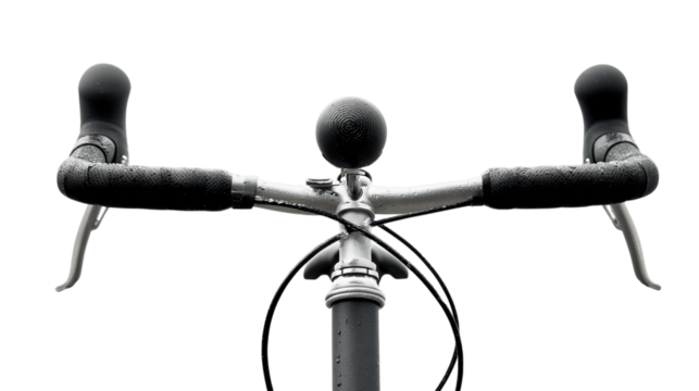 A centered view of bike horn, white background --ar 16:9