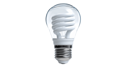 A plain image of energy saver bulb, white background --ar 16:9