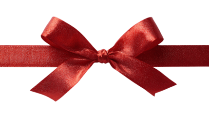 A single gift ribbon, white background --ar 16:9