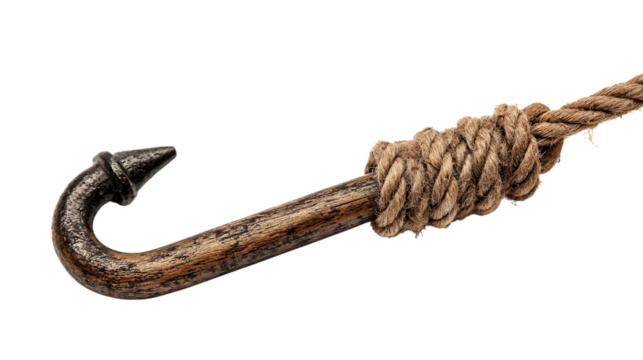A standalone boat hook, white background --ar 16:9