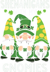 St Patricks day lucky Shamrock leopard gnomes Irish women