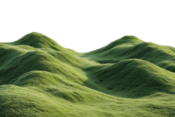 Rolling green hills, subtly textured, soft lighting