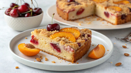 fruit cake with berries