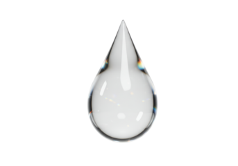 Isolated Sparkling Water Droplet