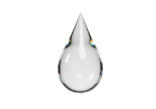 Isolated Sparkling Water Droplet
