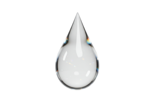 Isolated Sparkling Water Droplet
