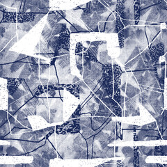 Sacral tribal ethnic motifs geometric vector background. Abstract gypsy geometric shapes sprites tribal motifs clothing fabric textile print traditional design with triangles