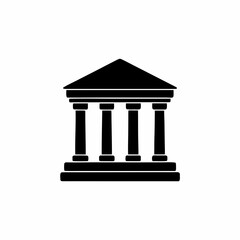 creative details Greek Temple Icon Vector Illustration