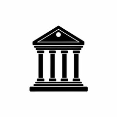 Obraz premium creative details Greek Temple Icon Vector Illustration