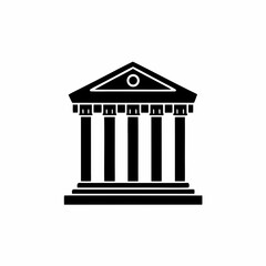 creative details Greek Temple Icon Vector Illustration