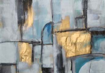 A modern abstract piece with soft gradients and flowing lines, bringing a serene and elegant atmosphere to any contemporary space