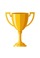 Gold Trophy Cup Success Award Vector Illustration

