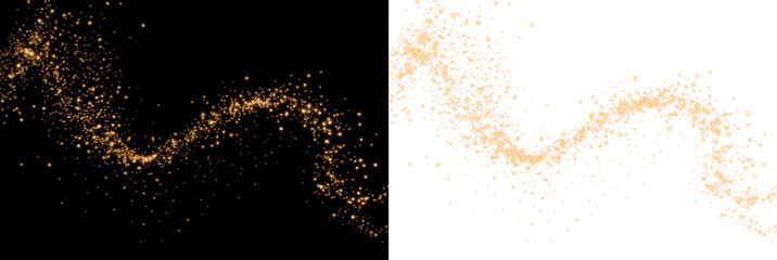 Bokeh, dust, glitter, gold, abstract — decorative gold confetti PNG with transparent background. This PNG Overlay is ideal for luxury, holiday, or artistic visual composition